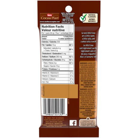 Nestle Rolo Snax Chocolate Snack Mix, 50g/1.8oz, 12pk, {Imported from Canada}