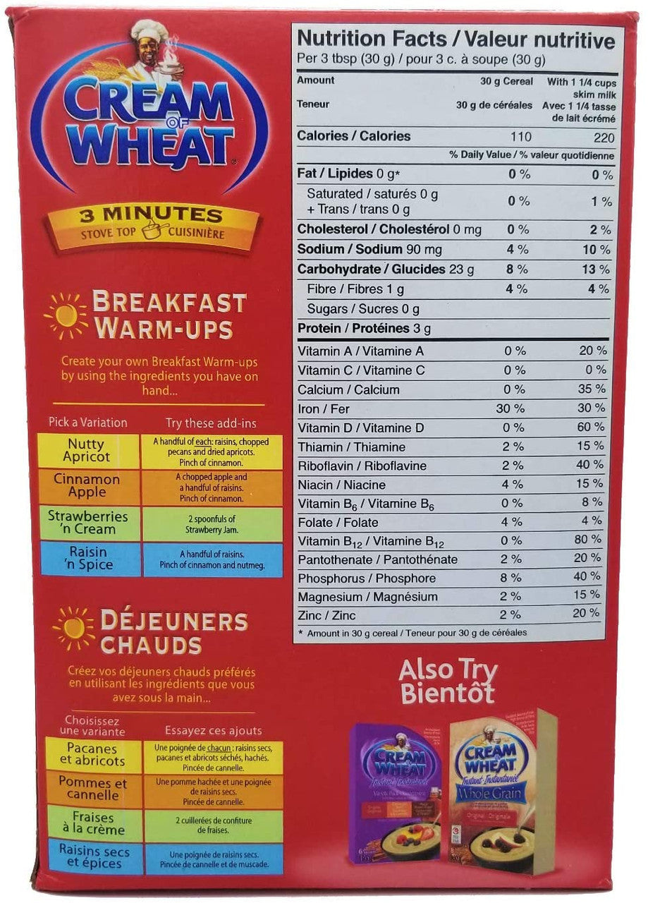 Cream of Wheat Original Flavour Hot Cereal, 800g/1.8 lbs, {Imported from Canada}