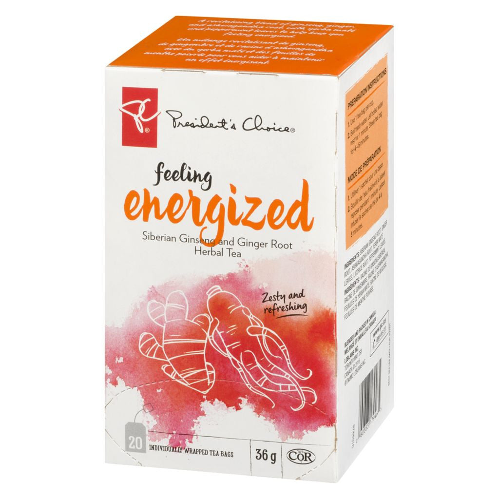 PC Siberian Ginseng & Ginger Root Herbal Tea (20ct) {Imported from Canada}