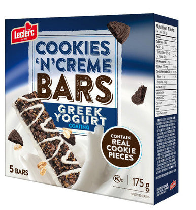 Leclerc Celebration Cookies 'n Cream Bars (5ct) 175g/6.2 oz {Imported from Canada}