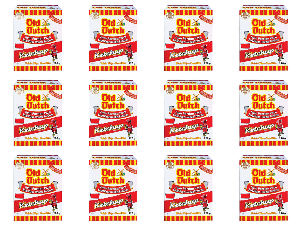 Old Dutch Ketchup Chips, 220g/7.8oz., Box, (12 pack) (Imported from Canada)