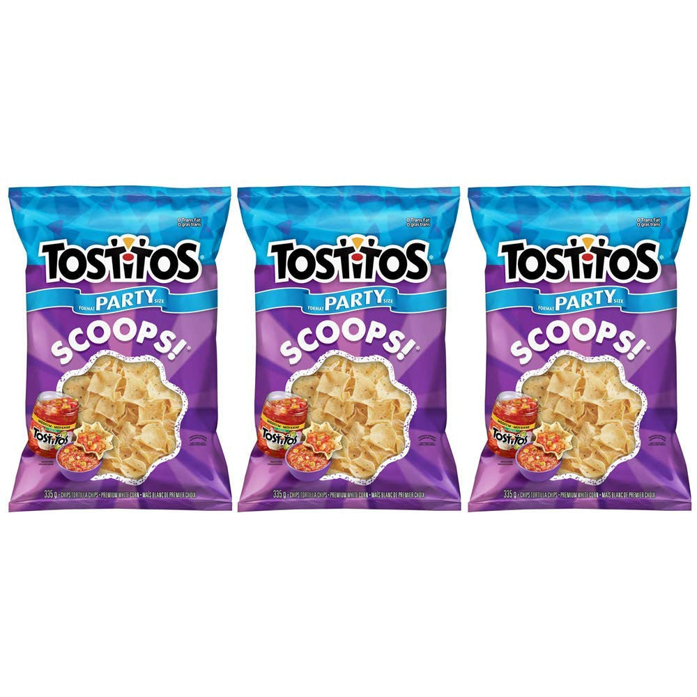 Tostitos Scoops Tortilla Chips Party Size, 335g/11.8oz, 3-Pack {Imported from Canada}