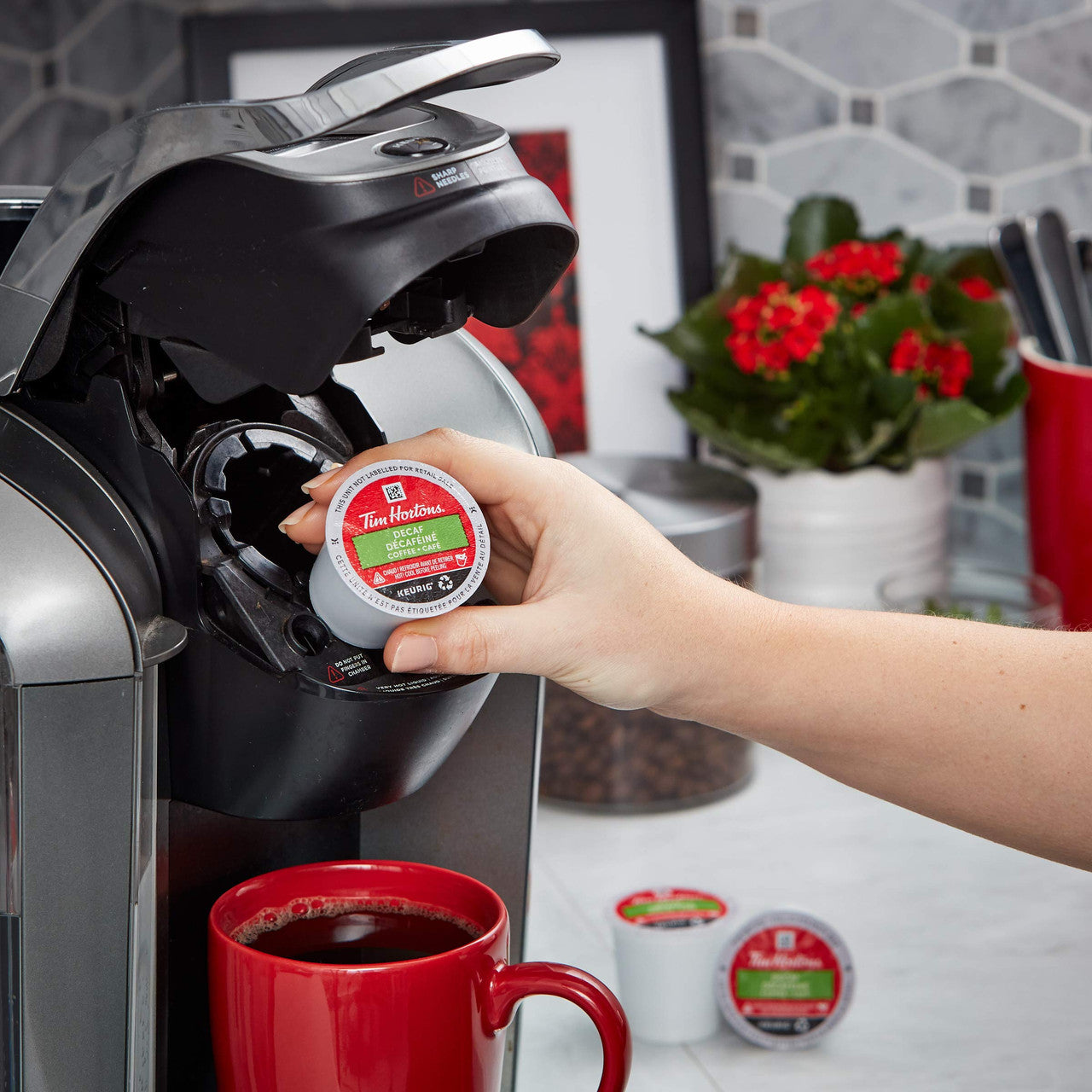 Tim Hortons Decaf Single Serve K-Cups, 12 Ct
