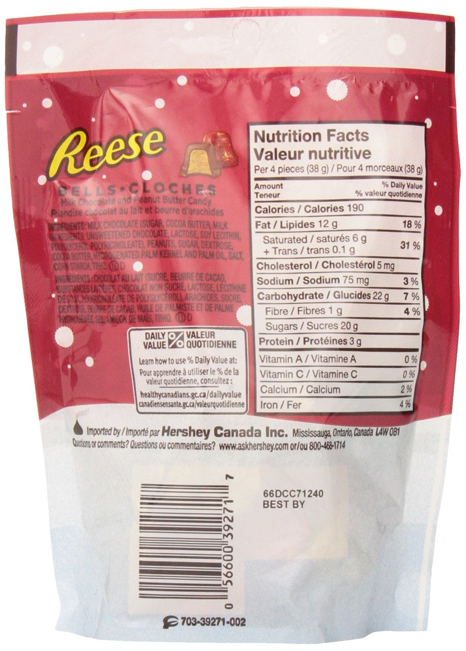 Reese Holiday Peanut Butter Candy Bells, 161-Gram, {Imported from Canada}