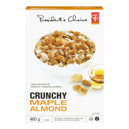 President's Choice, Crunchy Maple Almond Cereal, 460g/16.2oz., {Imported from Canada}