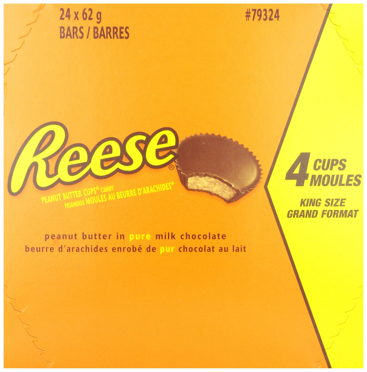 REESE Peanut Butter Cups, Chocolate Candy, 24ct, 62g/2.2oz., {Imported from Canada}