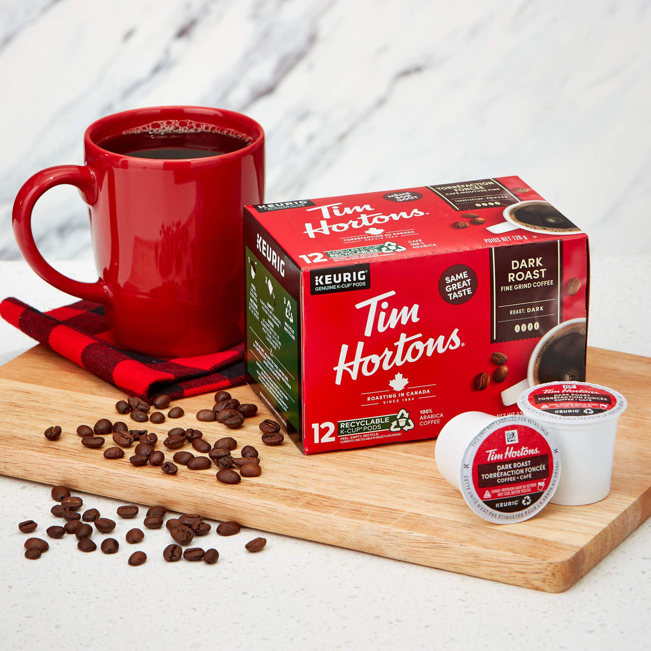 Tim Horton's K-Cup Dark Roast 12 Count {Imported from Canada}