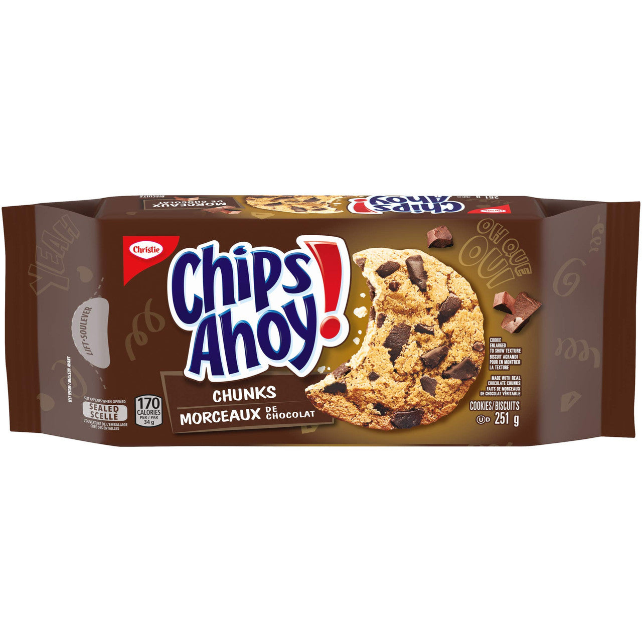 Christie Chips Ahoy! Chunks Chocolate-Chip - Cookies, 251g/8.9 oz. {Imported from Canada}