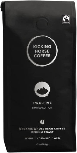 Kicking Horse Whole Bean Coffee Two-Five Medium Roast 284g/10 oz., Limited Time Edition {Imported from Canada}