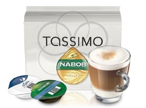 Tassimo Nabob Latte - 16 T Discs - 8 Espresso/8 Milk {Imported from Canada}
