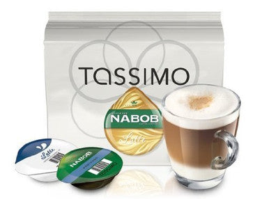Tassimo Nabob Latte - 16 T Discs - 8 Espresso/8 Milk {Imported from Canada}