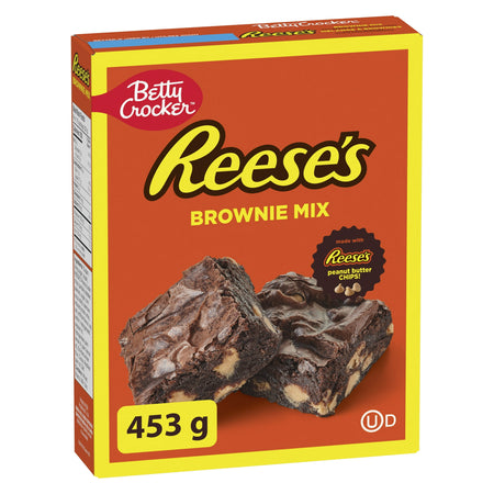 Betty Crocker Reese's Brownie Mix, 453g/16 oz., Box, front of box.