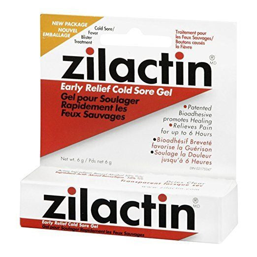 Zilactin Gel Cold Sore Gel 6g {Imported from Canada}