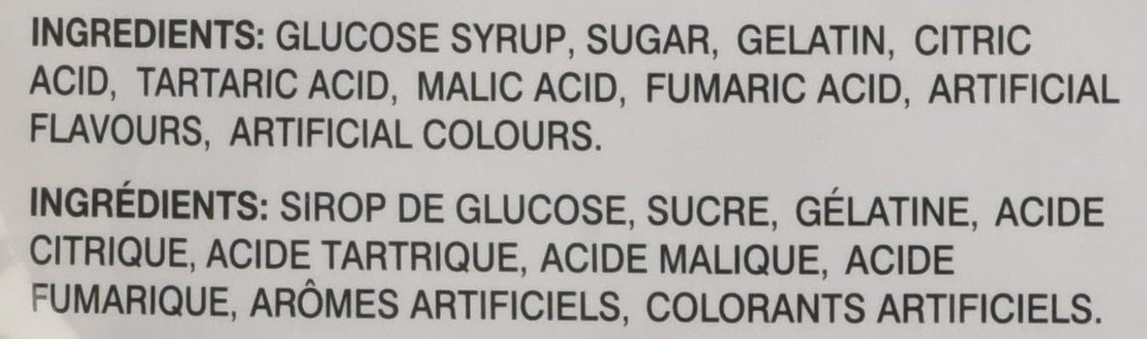 Huer Small Sour Bubblegum Bottles, 1kg/2.2lb Bag, {Imported from Canada}