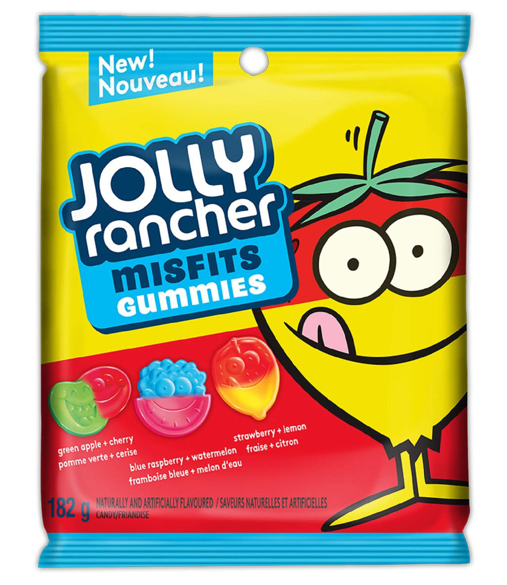 Jolly Rancher Misfit Assorted Original Gummies, 182g/6.4oz 10ct  (Imported from Canada)