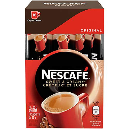 Nescafe Sweet & Creamy Original Sachets, 18ct x 22g, (Imported from Canada)