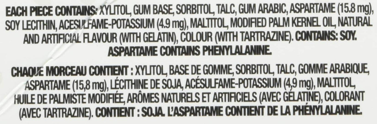 Trident Vibes Spearmint Rush 40-Piece Bottle, 6 Count, {Imported from Canada}