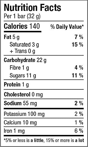 Tim Hortons Double Chocolate Granola Bars, Peanut Free, 5 Count, {Imported from Canada}