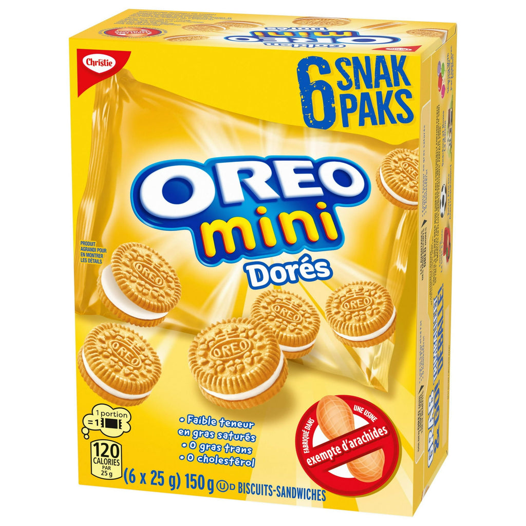 Oreo Golden Mini Cookies, (6 Pouches), 150g/5.3 oz