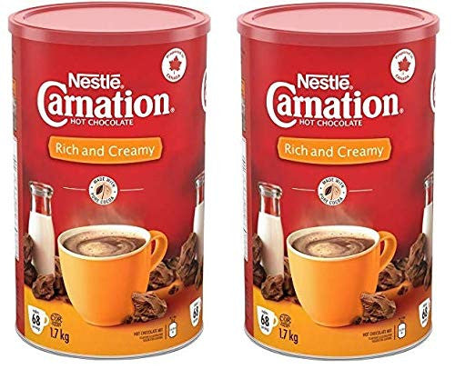 CARNATION Nestle Rich and Creamy Hot Chocolate, 1.7kg/3.7lbs, Canister, (2pk) {Imported from Canada}