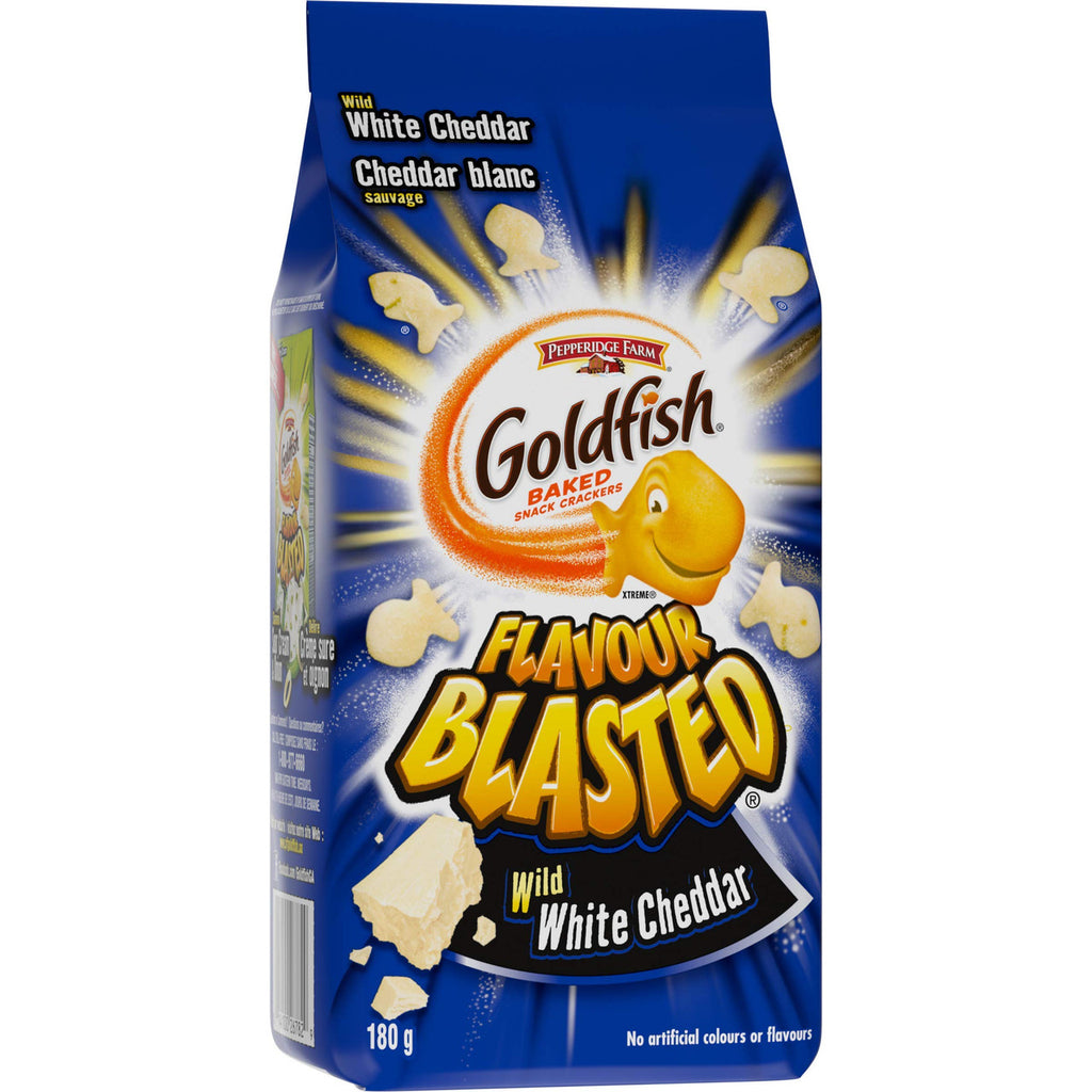 Goldfish Flavour Blasted Wild White Cheddar Crackers 180g/6.3oz, (Imported from Canada)