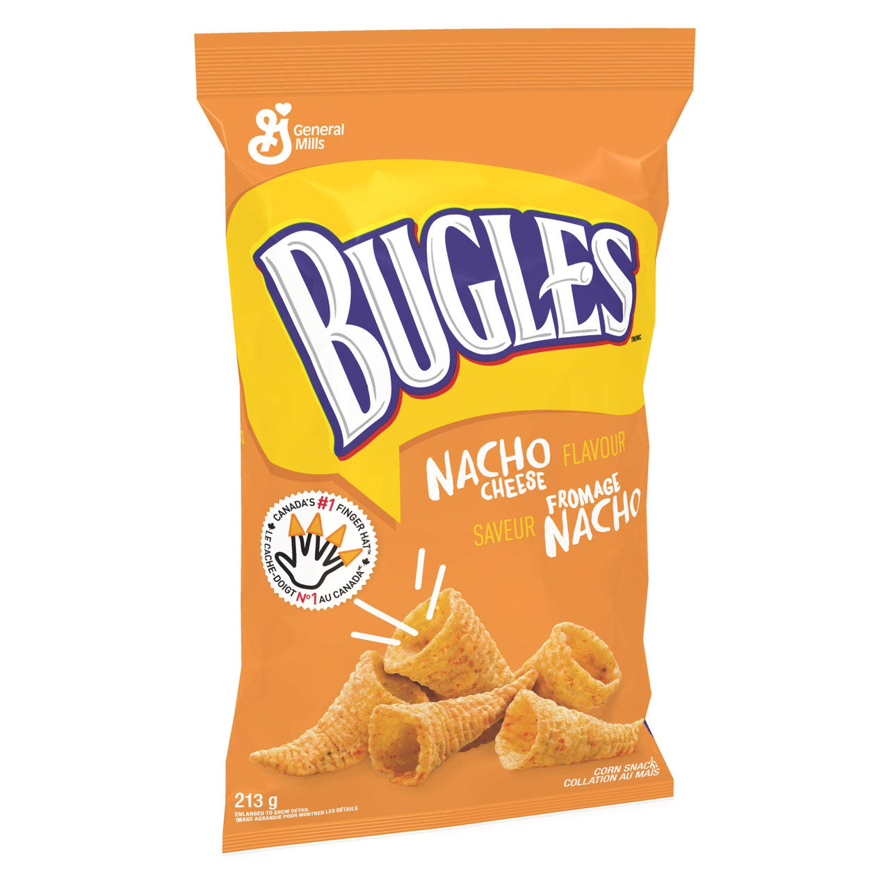 Bugles Nacho Cheese Corn Snacks 213g/7.5oz (4pk) {Imported from Canada}