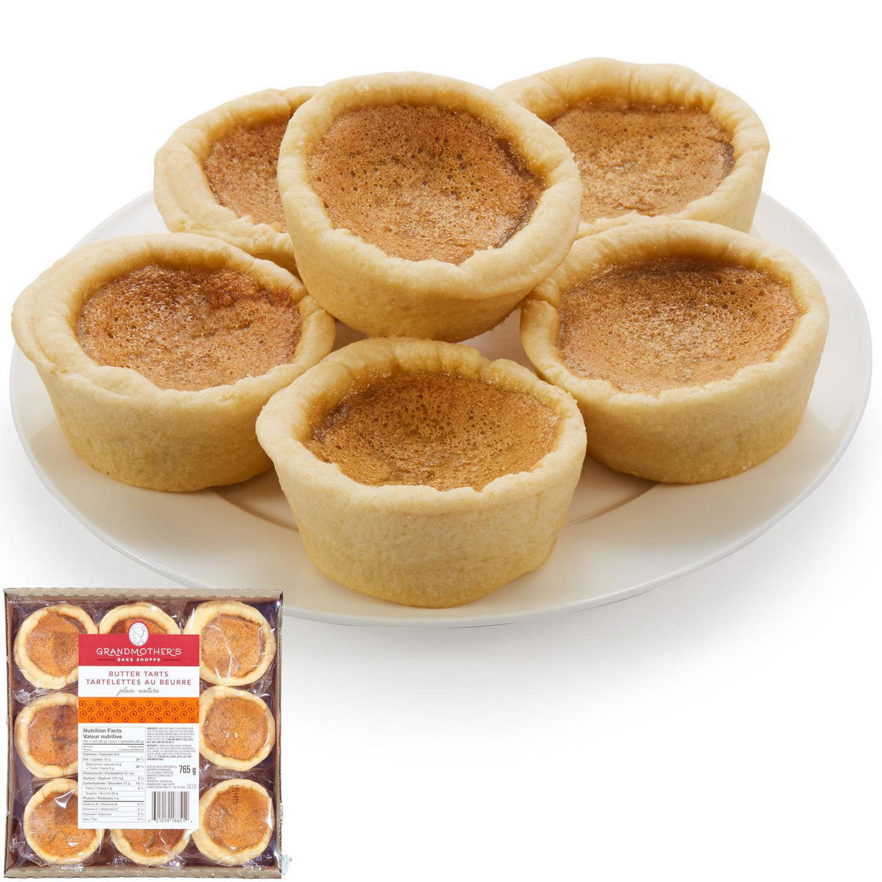 Grandmother's Bake Shoppe Plain Butter Tarts, 765g/27oz., {Imported from Canada}