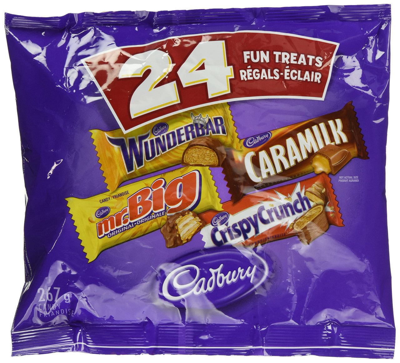 Cadbury Halloween Chocolate, Wunderbar, Mr. Big, Caramilk, Crispy Crunch, 24pk, 267g/9.31 oz. {Imported from Canada}