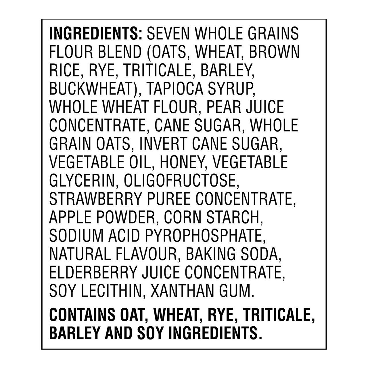 Kashi Strawberry 7 Grain Soft Baked Cereal Bars, 5x35g, 175g/6.2 oz., {Imported from Canada}