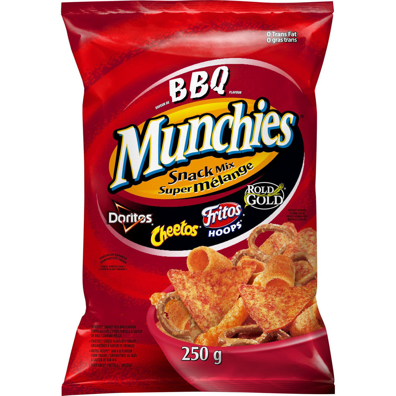 Munchies BBQ Snack Mix, Doritos, Cheetos, Fritos Hoops & Rold Gold, 250g/8.75 oz., {Imported from Canada}