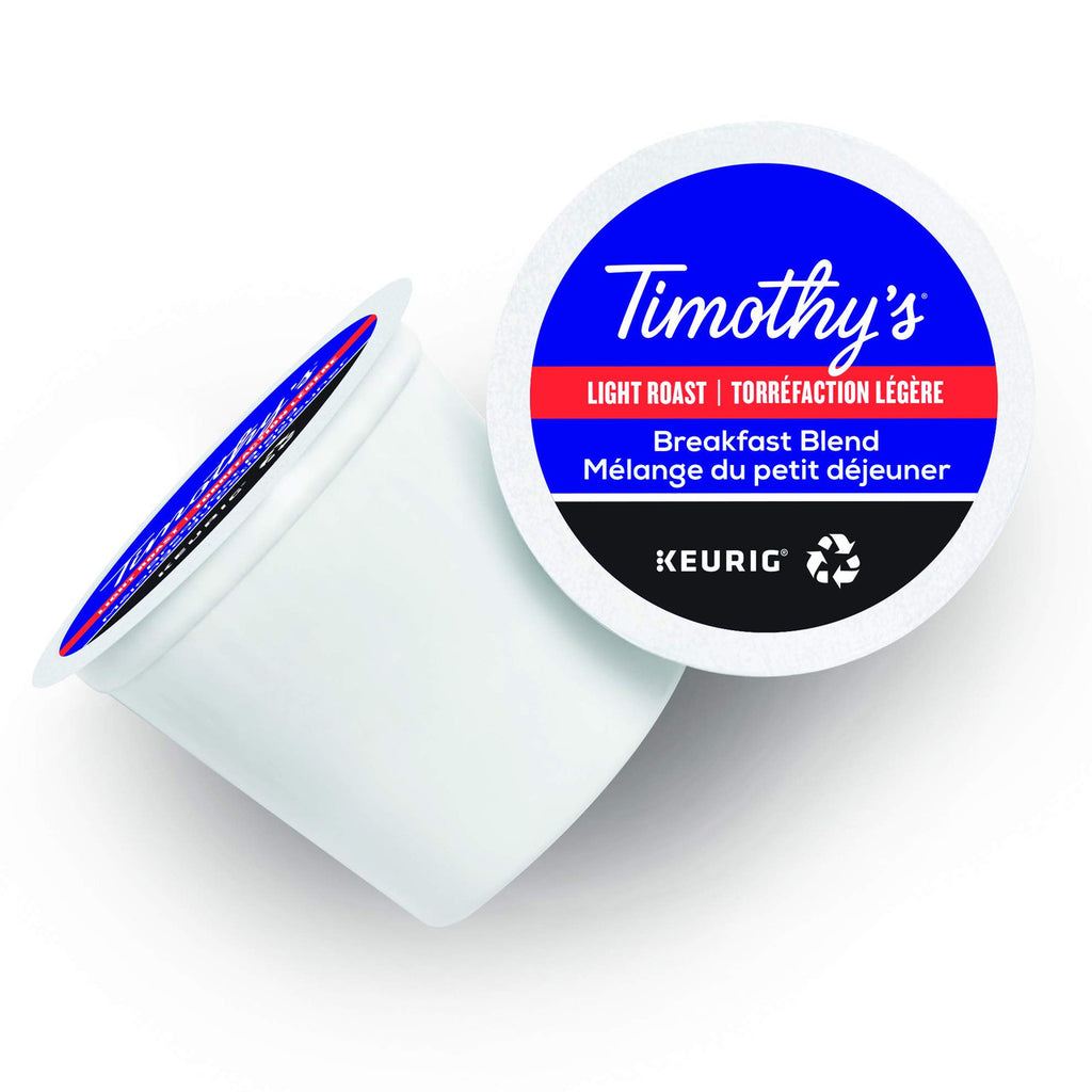 Keurig Timothy's Breakfast Light Blend Recyclable K-Cup pods, 12 Count {Imported from Canada}
