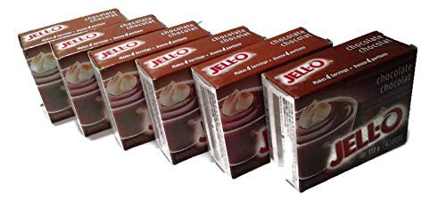 Jello Chocolate Instant Pudding - 113g/4oz., X 6 PKG, {Imported from Canada}