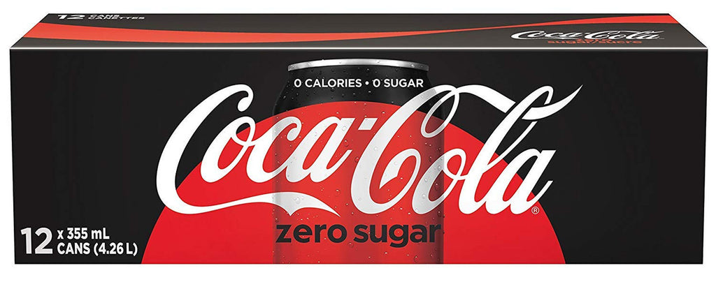 Coca-Cola Zero Sugar, 355mL/12 fl. oz. cans, 12ct, {Imported from Canada}