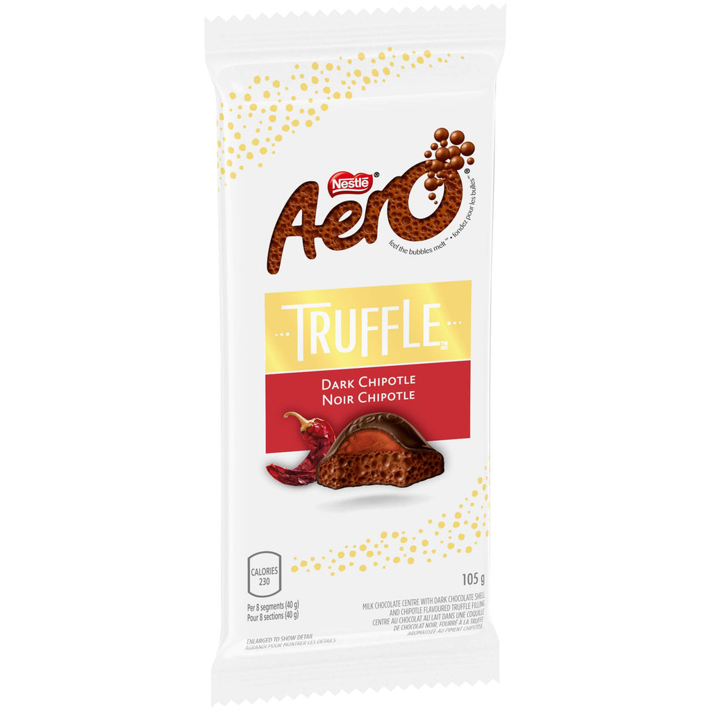 Nestle Aero Truffle Dark Chipotle Chocolate Bar, 105g/3.7 oz., {Imported from Canada}