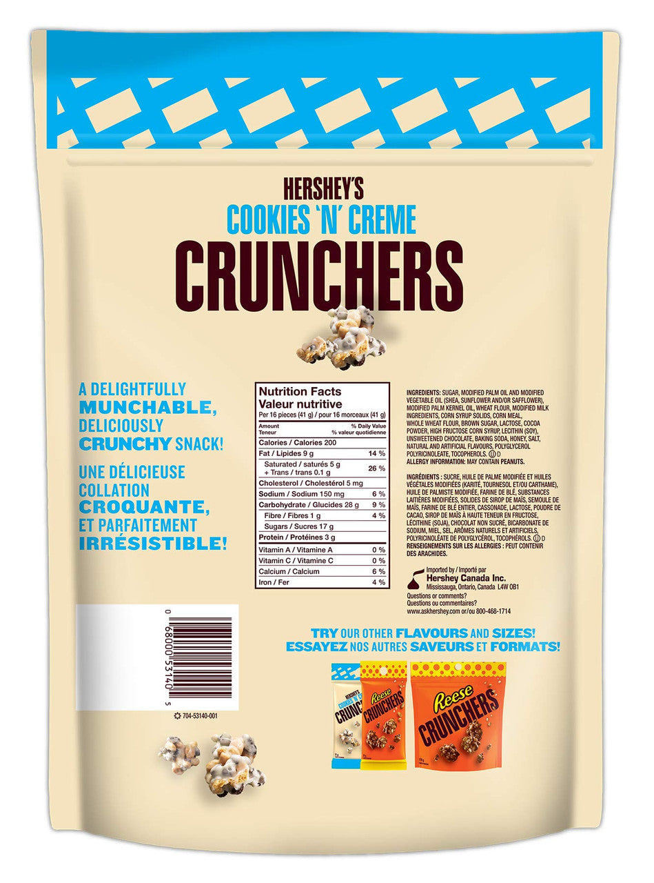 Hershey's Cookies 'n' Creme Crunchers, 800g/1.7lbs,(Imported from Canada)