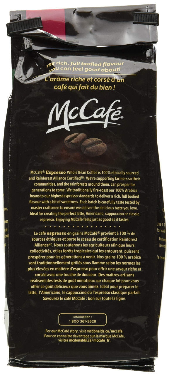 McCafe Espresso Whole Bean Coffee, 300g/10.6 oz., {Imported from Canada}