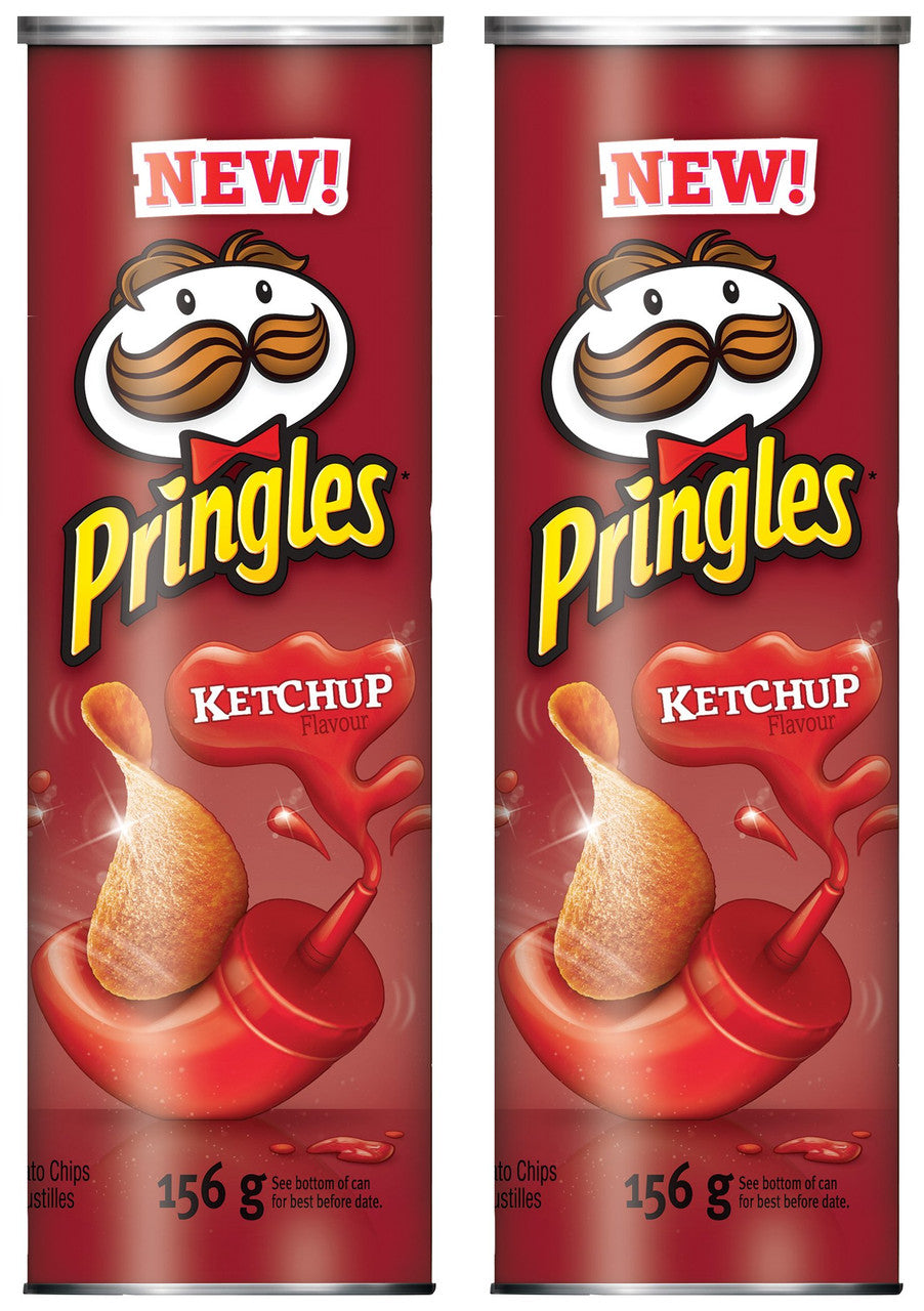 Pringles Potato Chips, Ketchup, 156g/5.50oz (2 Pack){Imported from Canada}