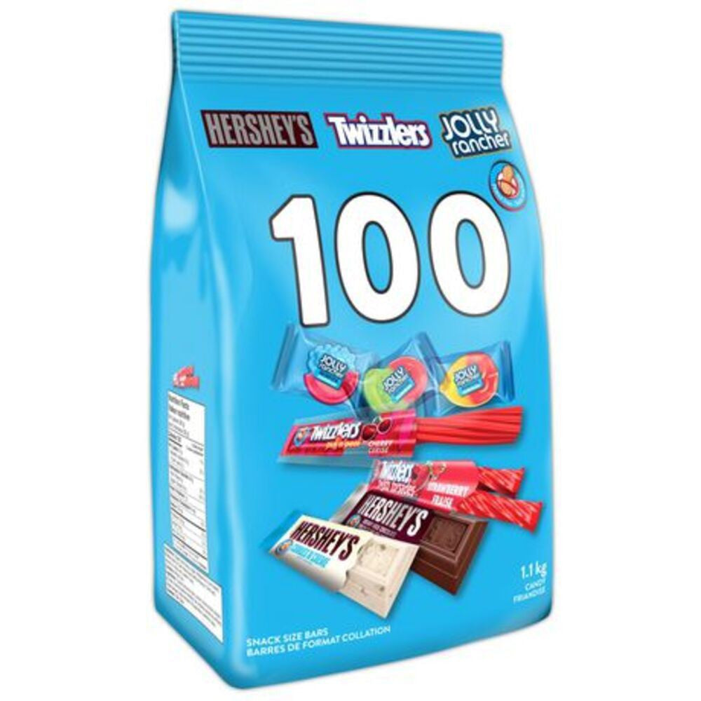 Hershey's Halloween Assorted Peanut Free Chocolate and Candy, 100 count, 1.1kg/2.4 lbs., {Imported from Canada}