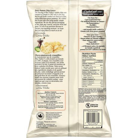 Miss Vickie's Kettle Cooked Lime & Black Pepper Chips 200g/7.1 oz {Imported from Canada}