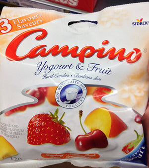 Campino Yogurt & Fruit Candies, 2pk, Strawberry, Cherry, Peach (120g /