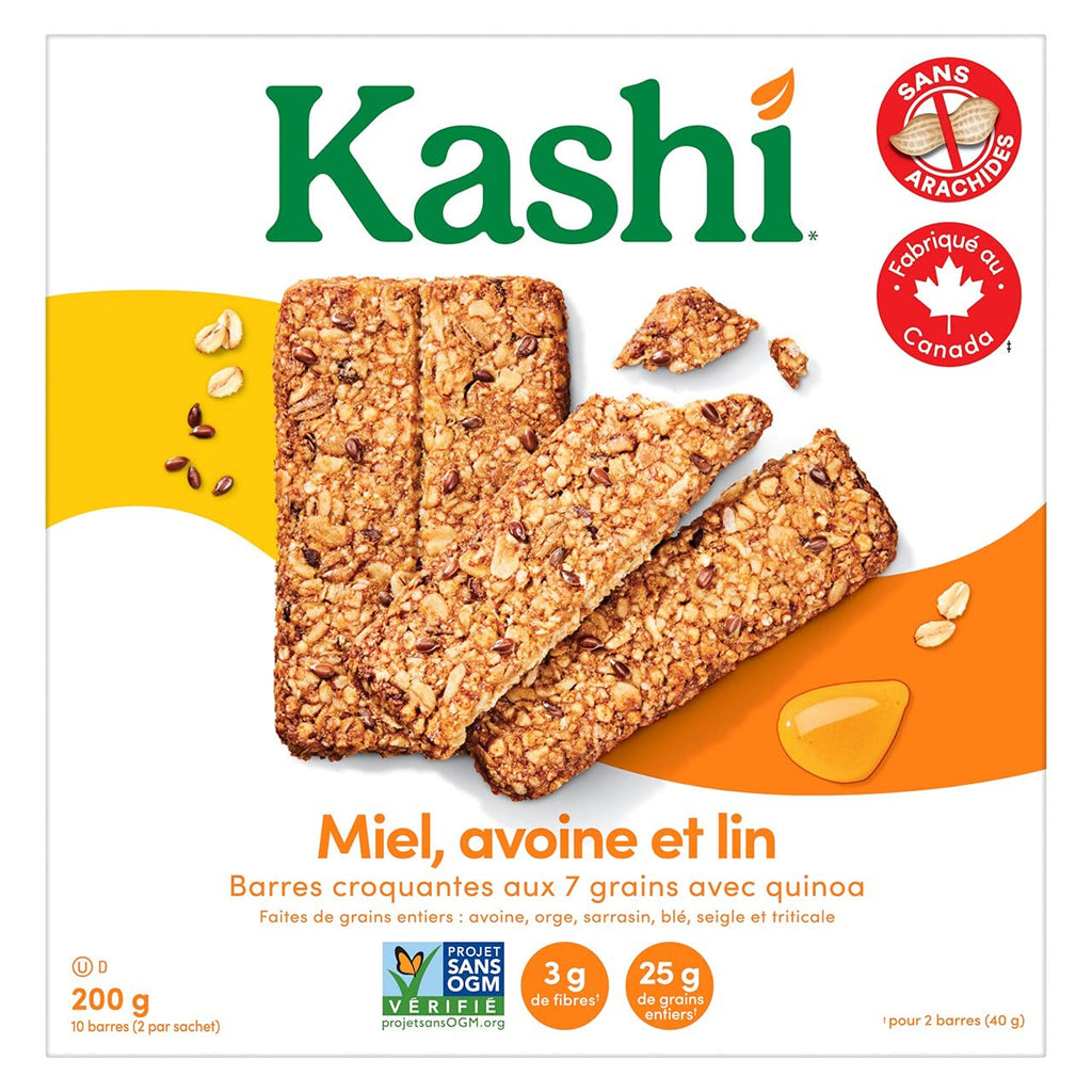 Kashi, 7 Grain, Honey Oat Flax with Quinoa, 10 bars, 200g/7.1oz., {Canadian}