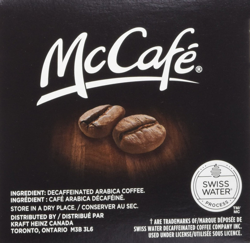 McCafe Premium Roast Decaffeinated Coffee Single Serve Pods, 12ct, (Imported from Canada)