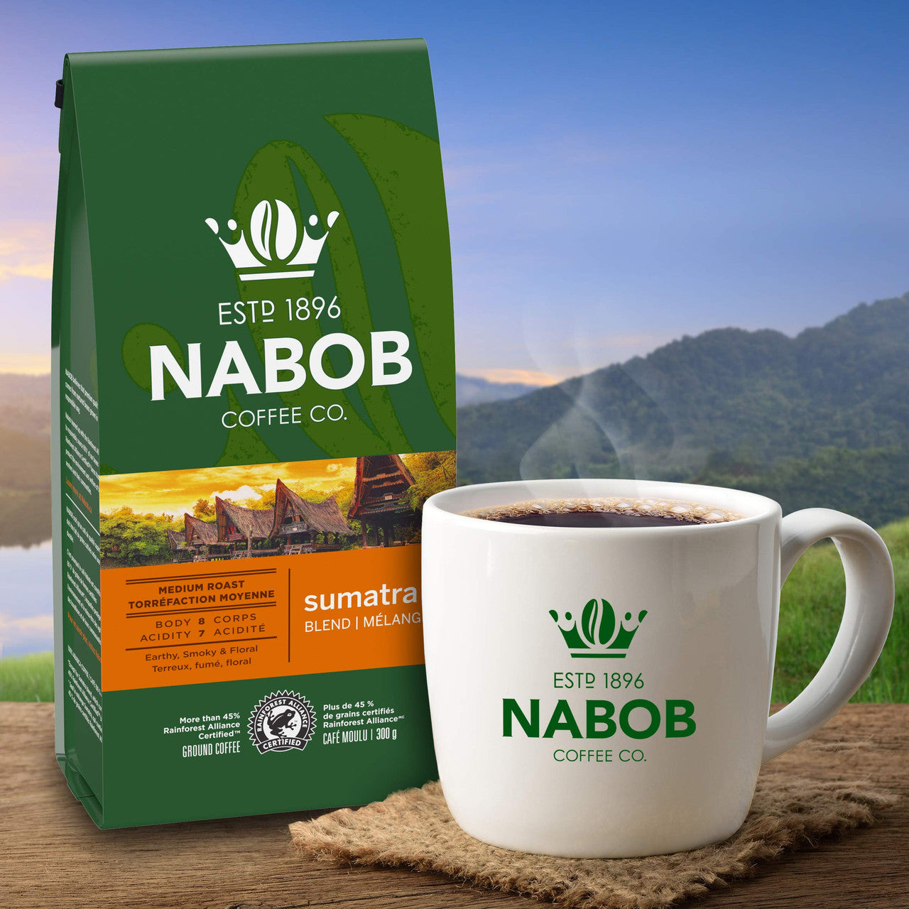 Nabob Ground Coffee, Sumatra Blend Medium Roast, 300g {Imported from Canada}