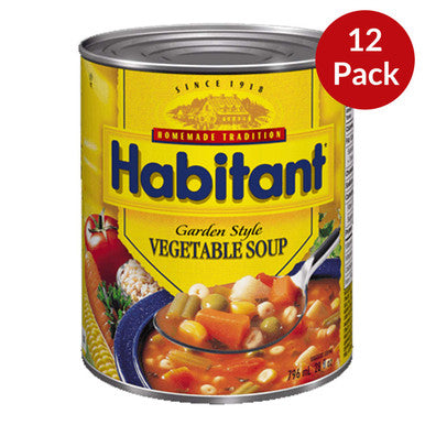 Habitant Garden Style Vegetable Soup 796ml/28 fl. oz. 12-Pack {Imported from Canada}