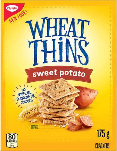 Christie Wheat Thins Sweet Potato Crackers, 175g/6.2 oz., Box, (Imported from Canada}