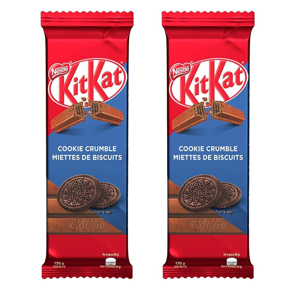 NESTLE Kitkat Cookie Crumble Wafer Bar, 120g/4.2oz, 2-Pack {Imported from Canada}