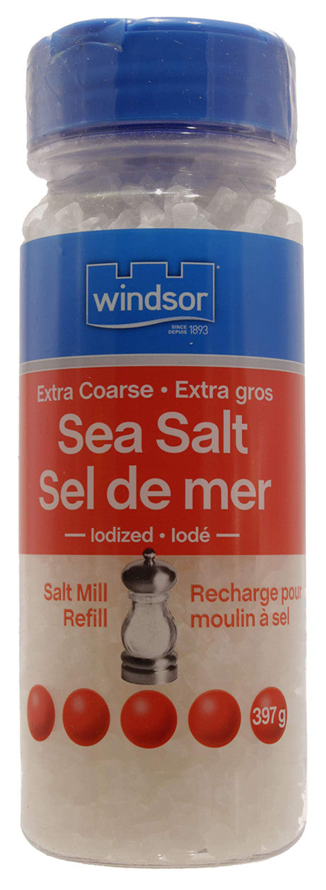 Windsor, Extra Coarse, Sea Salt, Mill Refill, 397g/14oz., {Imported from Canada}