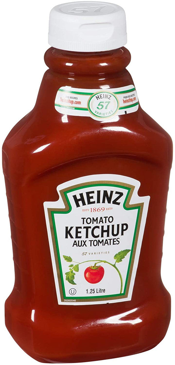 Heinz Tomato Ketchup, 1.25L/42.3 fl. oz., Fridge Fit Bottle - 2 Pack (Pack of 6) {Imported from Canada}