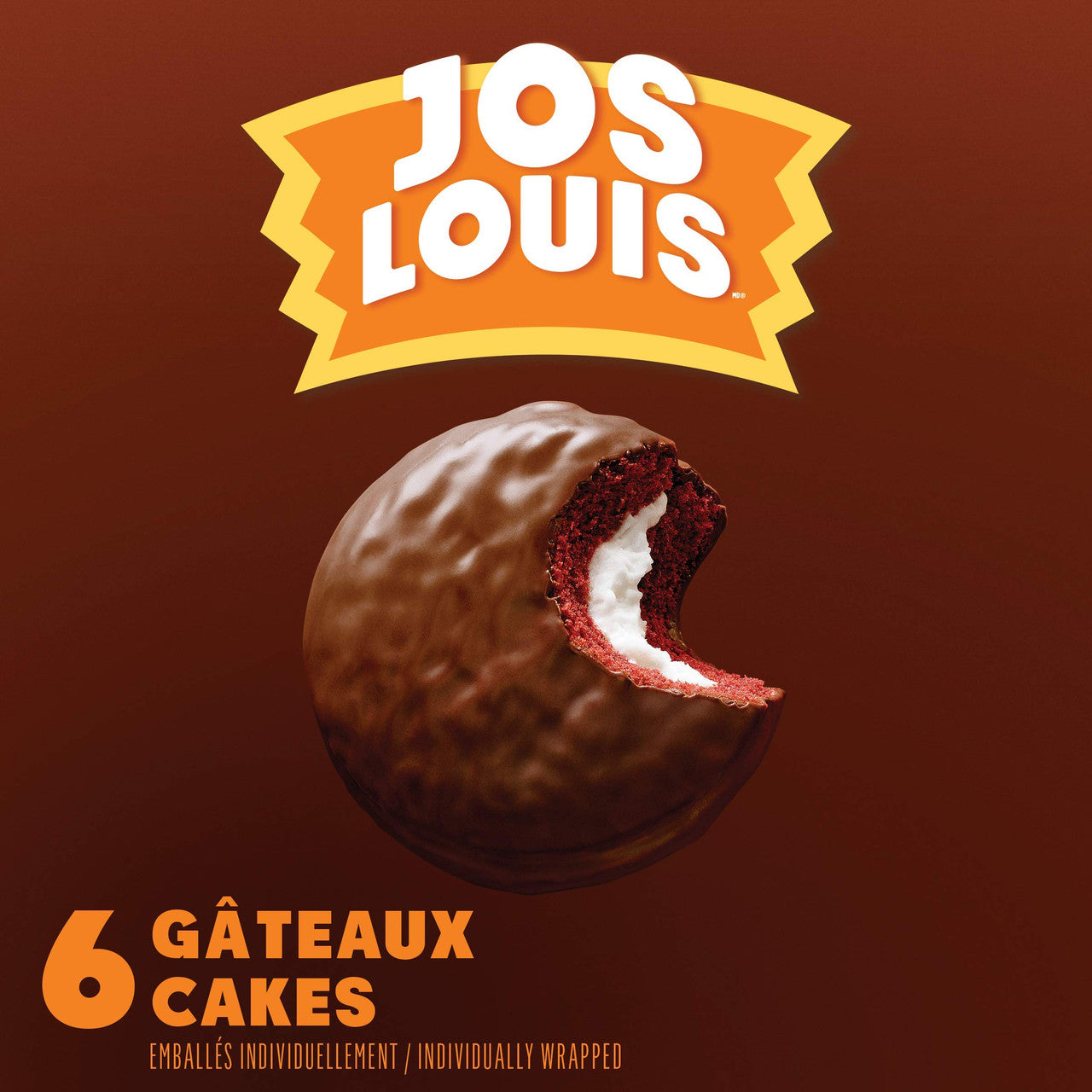 Vachon Jos Louis the Original, 6-delicious Sponge Cake with Vanilla-flavoured Creme Filling, 324g/11.4 Oz Box (Imported from Canada}