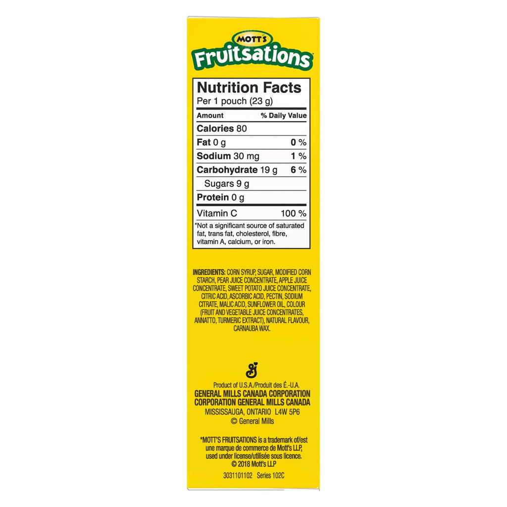 Motts Fruitsations + Veggie/Fruit Flavoured Snacks Gluten Free {Canadian}